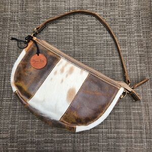 Myra Bag Rustic Brown and Cream Shoulder Bag